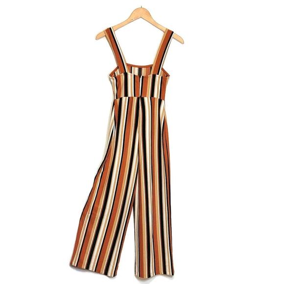 Urban Outfitters Striped Jumpsuit Sleeveless Wide Leg Boho Summer Casual Soft XS - Picture 7 of 15